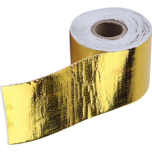 1 Roll Strong adhesion Aluminum Foil Adhesive Reflective Heat Shield Wrap Tape Heat insulation sound absorption flame retardant
