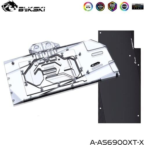 Bykski GPU Water Cooling Block Compatible ASUS TUF RX 6900XT,6800XT O16G GAMING Graphics Card Liquid Cooler,A-AS6900XT-X