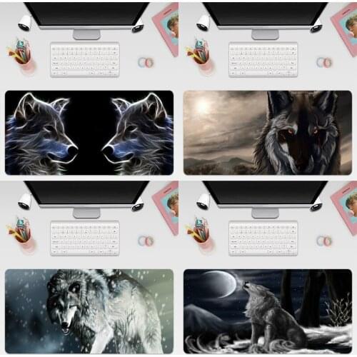 Animal The Wolf Howl Large Keyboard Cover Non-Slip Rubber Base Computer Carpet Desk Mat PC Game Mouse Pad