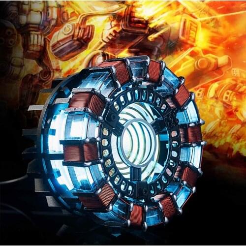 MK1/MK2 Arc Reactor Action Figure Remote Control USB LED Light Arc Action Model DIY Parts Model Assembled Toys Chest Lamp