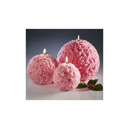 Rose Ball Aromatherapy Candle Soap Mould Rose Flower Cake Decoration Scented Candle Mold Soap Mould Craft Baking