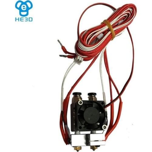 HE3D full Set V6 Extruder Double Nozzle head Remote Kits 0.4mm 1.75mm for 3D printer extrusion