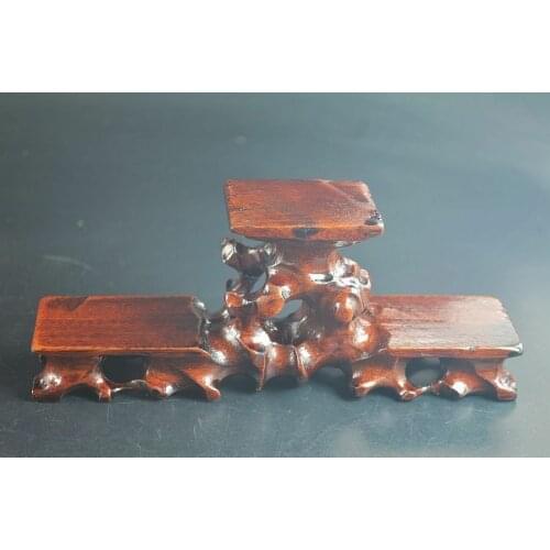 Chinese Antique Wooden Stand Table Hardwood Triple Show Display Shelf