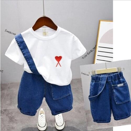 2021 Hot Summer Kids Boys Clothing Sets Kids T-Shirt and Short Pants Baby Boy Sportswear Clothes for 2-7Y Children Clothing Sets