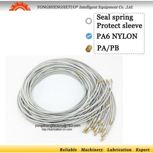 6mm outer dia Oil Tube with seal spring protective sleeving guard and fittings(PA+PB) OSM