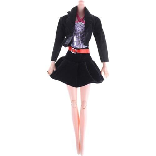 3PCS/Set Fashion Doll Long Sleeves Jacket +Trousers Pants for Doll Accessories Girls Gift Toy Doll Clothes