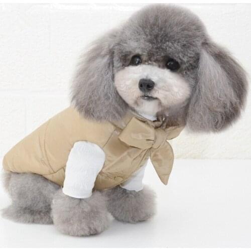 Newest Dog Clothes Thickened Down Dog Clothes for Autumn and Winter Down Clothes Cotton Padded Two Feet Warm Padded Pet Clothes