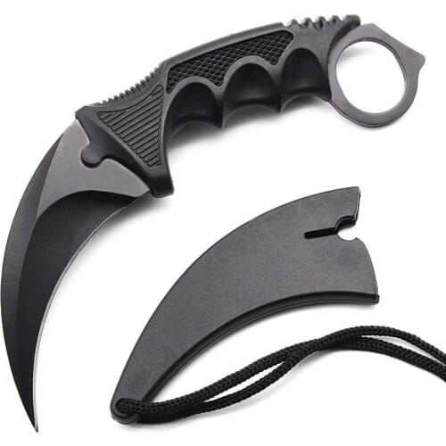 CS GO Hunting Fixed Knife Karambit Tactical Combat Survival Neck Claw Knives Hike Outdoor Self Defense Hunting Survival Knife