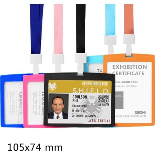 Wholesale Price ID Card Holder Horizontal/Vertical With Origina Lanyard, for Students/Business/Staff,Candy Color