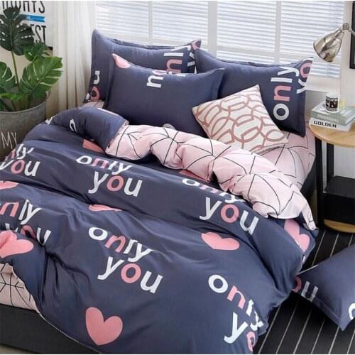 Nordic 220x240 Duvet Cover Bed Linen Bedding Set Cute Printed Quilt Cover Bedsheet Pillowcase Single Queen King Size Bedclothes