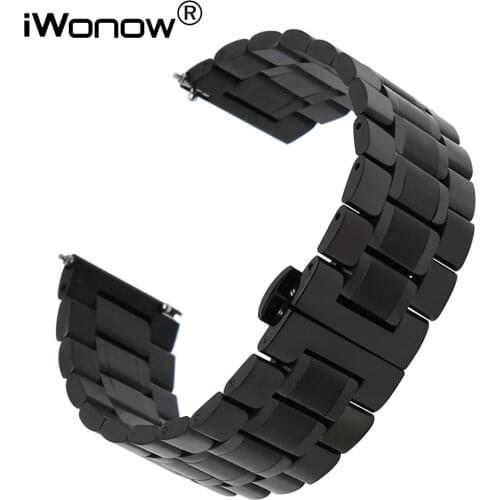 22mm Stainless Steel Watchband for Pebble Time Moto 360 2 46mm Huawei Watch 2 (Classic) Vector Amazfit Quick Release Band Strap