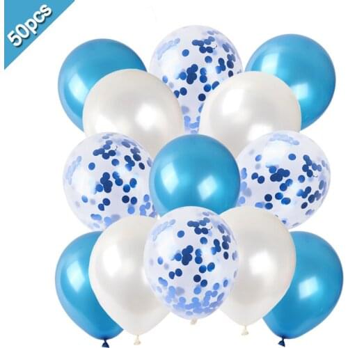 50pcs Rose Gold Or Confetti Balloon Set happy Birthday party Decoration balloons Wedding Anniversary globals Balls