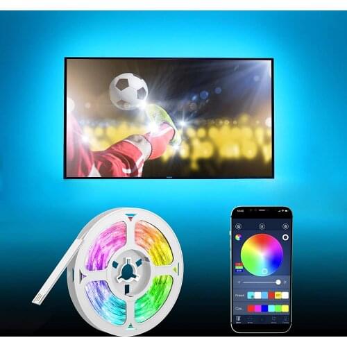 LED Strip Light Bluetooth Flexible Lamp 1M 2M 3M 4M 5M Tape Diode SMD5050 DC5V Desk Screen TV Background Room Light USB Cable