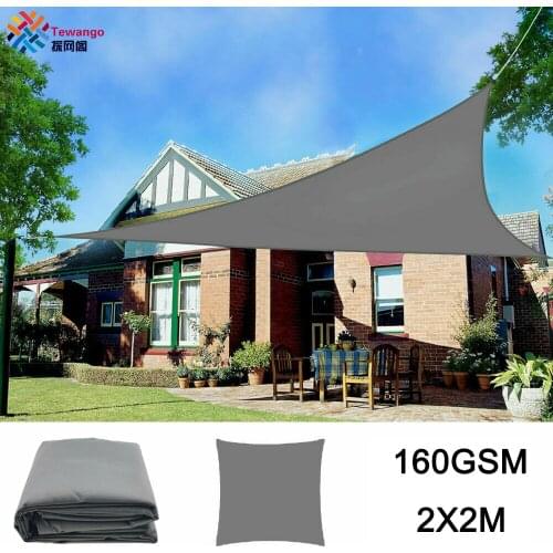 Tewango 2X2M Heavy Duty Sun Shade Sail Arc Rectangle Garden Patio Sunscreen Outdoor Pool Lawn Canopy Cover UV Block