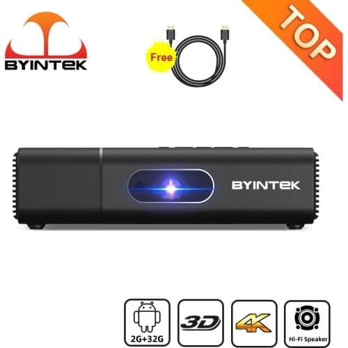 BYINTEK U30 Pro Video Full HD 1080P 3D Android Portable Mini Smart Beamer 300inch Projector Proyector for Smartphone 4K Cinema