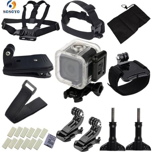 Waterproof Protective Case Housing Adjustable Chest Strap Headband Mount Wearing Diving kit For gopro 5/4session Accessories