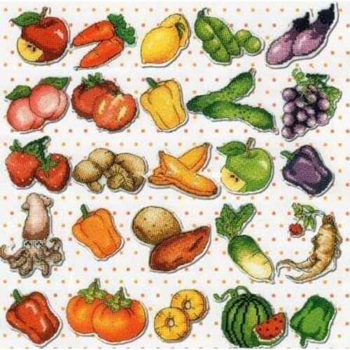 -Yeidam-Fruits and Vegetables Atlas 37-56 Cross Stitch Kit Packages Counted Cross-Stitching Kits Cross stich Set