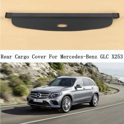 Rear Cargo Cover For Mercedes-Benz GLC X253 GLC200 260 300 2015-2021 Privacy Trunk Screen Security Shield Shade Auto Accessories