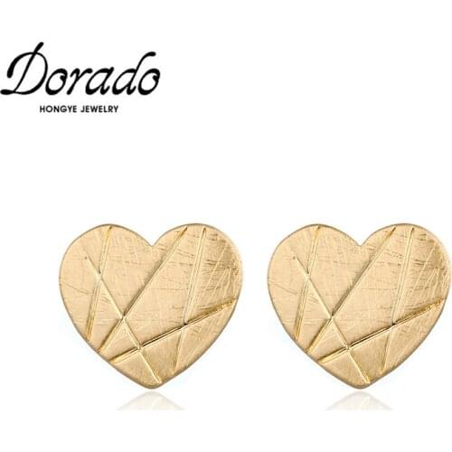 Dorado Cute Heart Stud Earring For Women New Alloy Earring Party Jewelry Pendientes mujer Boucle d'oreille femme 2020