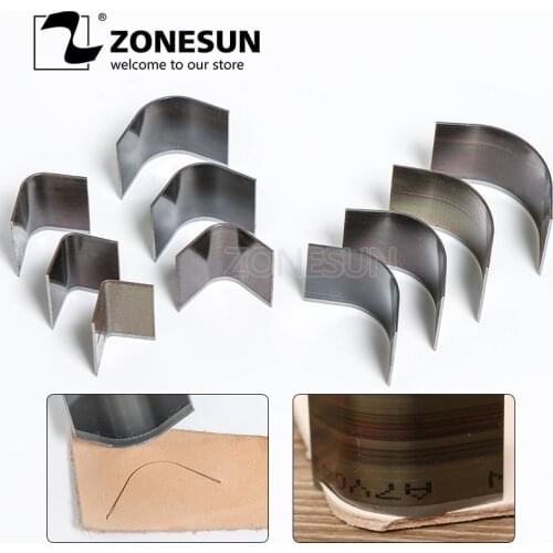 ZONESUN 10pcs/lot Leather Wallet Bag Corner Round Punching Tool Handmade Belt Round Cut Sets DIY Leather Braclect Corner Punch