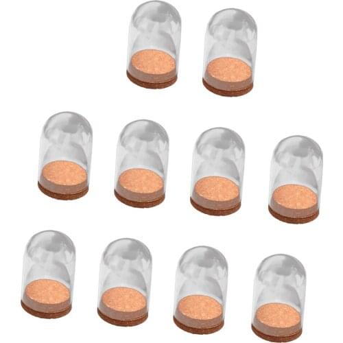10Pcs DIY Handcraft Glass Ball Shaped Cover Shield With Wooden Cork Room Decor Home Décor