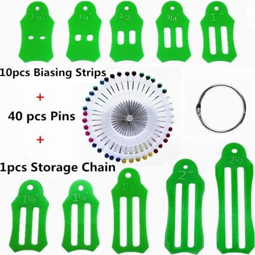 10pcs Multi-Sizes Folding Fabric and Biasing Strips Jelly Roll Sasher Tool Set for Folding Fabric Biasing Strips Quilting5BB5957