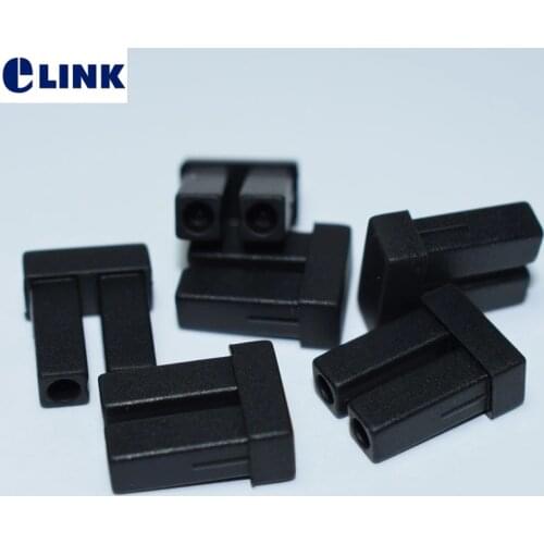 100pcs LC dust cap for SFP module dual fiber LC dx connector duplex fiber optic dust cover silicone ftth free shipping ELINK