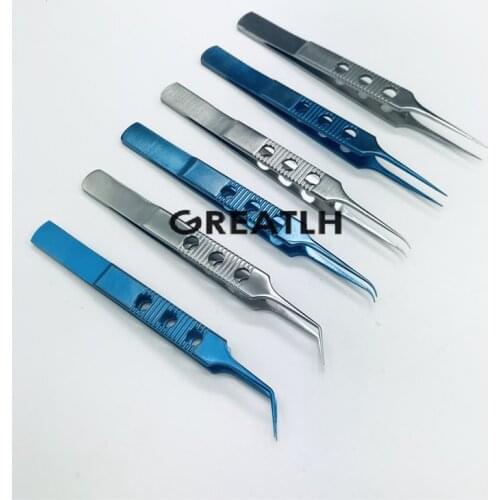 11cm Micro Forceps Ophthalmic Dental Tweezer Stainless steel Titanium Micro tweezer
