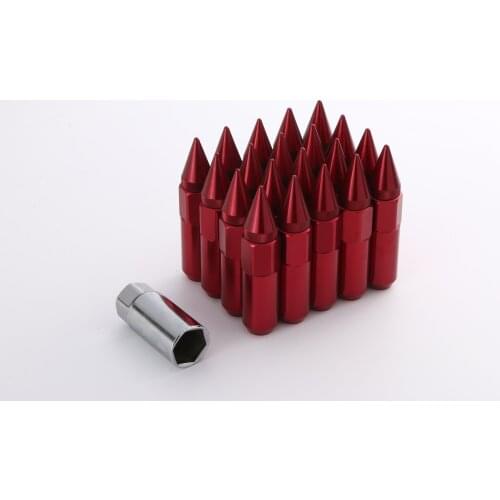 20pcs Car Modification Wheel Nuts m12*1.5 m12*1.25 Aluminum Extended Tuner Spike Lug Nuts