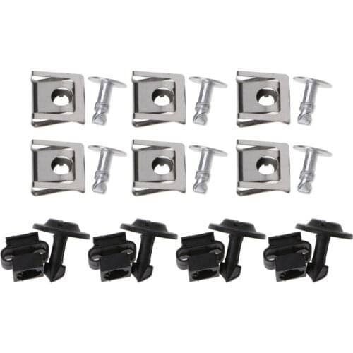 20PCS Undertray Guard Engine Under Cover Fixing Clips Screw KIT For A4 A6 F19A