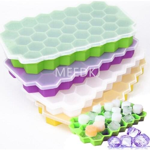 37 ice plates, cubes, silica gel molds, creative DIY honeycomb shape, ice cube ray molds, ice cream party, cold drink bar tools