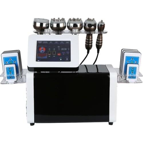 6 In 1 Liposuction Cavitation Laser Slimming Machine Vacuum Multipolar RF Skin Care Equipment