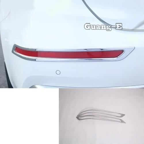 Car Detector ABS Chrome Cover Trim Back Tail Rear Fog Light Lamp Frame Lamp Bezel 2pcs For Kia K3 Forte Cerato 2019 2020