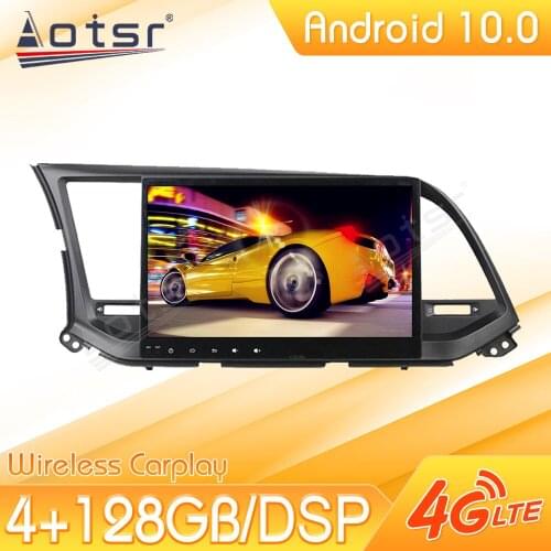 Android 10 Car Multimedia Stereo Player For Hyundai Elantra 2016-2018 Tape Radio Recorder Auto GPS Navi Head Unit No 2Din 2 Din
