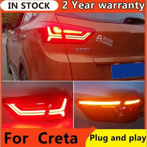 Car Styling for Hyundai IX25 Tail Lights 2013-2018 Creta LED Tail Lamp LED DRL Dynamic Signal Brake Reverse auto Accessories