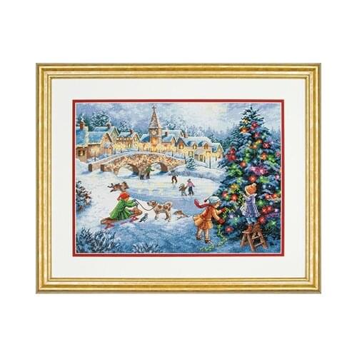 FREE delivery Top Quality popular counted cross stitch kit winter celebration, christmas celebration DIM70 08919