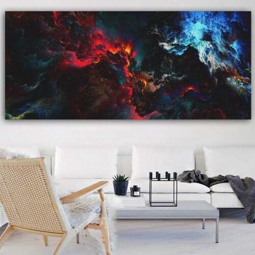 CHENFART black red cloud oil painting larger size Wall Art Poster Painting Canvas Picture Wall Art For Living Room Decor Home