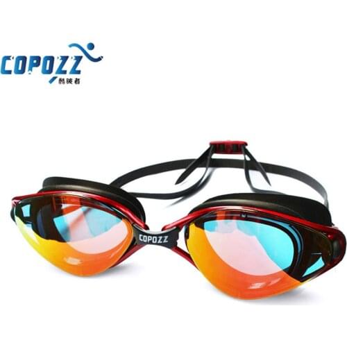 Copozz Professional Swimming Goggles Adult Anti-fog UV Protection Lens Small Frame Diving Goggles Waterproof Silicone Glasses