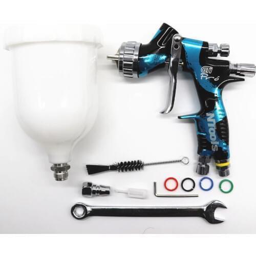 Colorful Spray Gun With GTI/TTS 1.3 Nozzle T110 Cap Air Spray Gun Airless Spray Painting Car Paint Airbrush Tool For Water Based
