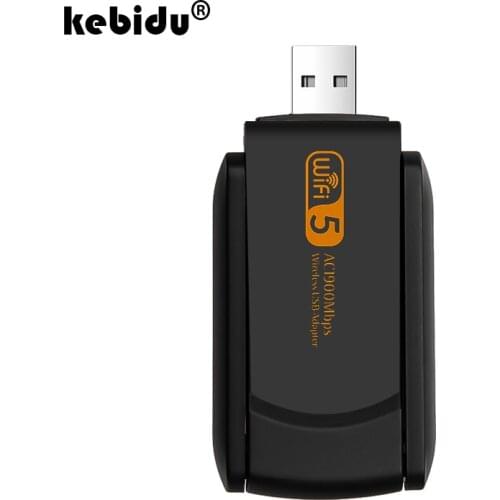 Kebidu Dual Band USB Wifi Adapter 1900Mbps Wi-fi USB Dongle AC Network Card USB Wifi Antenna 802.11ac/b/g/n 2.4Ghz + 5.8Ghz