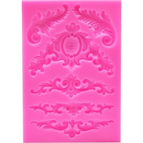 European Relief Lace Mold Fondant Cake Molds Chocolate Mould for The Kitchen Baking Silicone Decoration