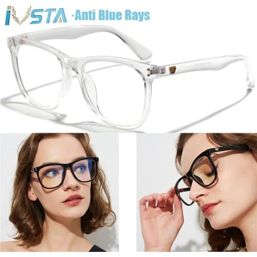 IVSTA Oversized Glasses Frame Men Big Myopia Square Optical Prescription Eyeglasses Computer for Sight Square Luxury Brand Geek