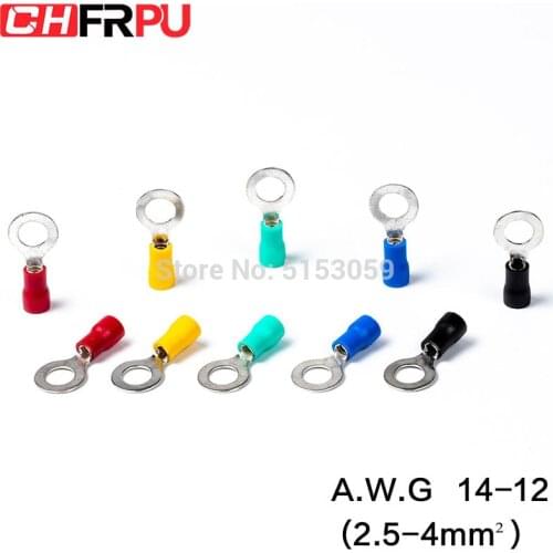RV series Ring insulated terminal Cable Wire Connector A.W.G 14-12 Electrical Crimp Terminal Wire Connectors