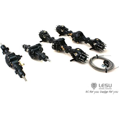 LESU Metal Differential Lock Flange Front Rear Axle for RC TAMIYA 1/14 Tractor Truck DIY Model Car Dumper