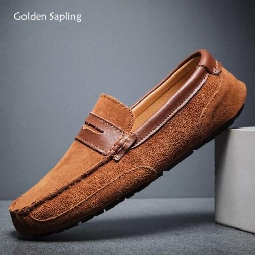 Golden Sapling Leisure Men Loafers Fashion Mens Casual Shoes Slip on Driving Flats Lightweight Formal Loafers Classics Footwear