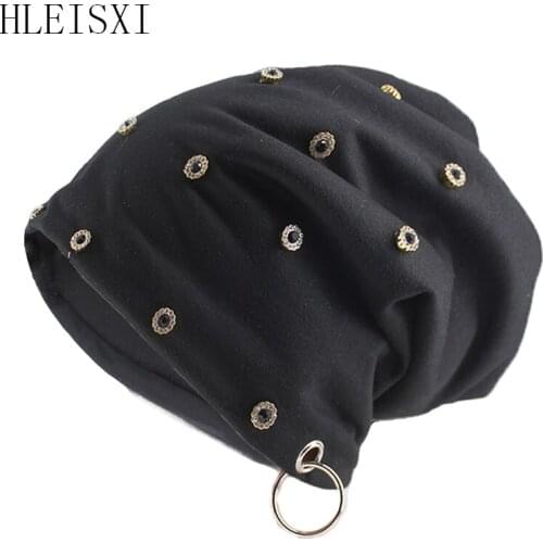 New Fashion Adult Unisex Men Beanies Skullies Hip Hop Warm Autumn Spring Fashion Hat Winter Band Sticking Drill Women Gorras