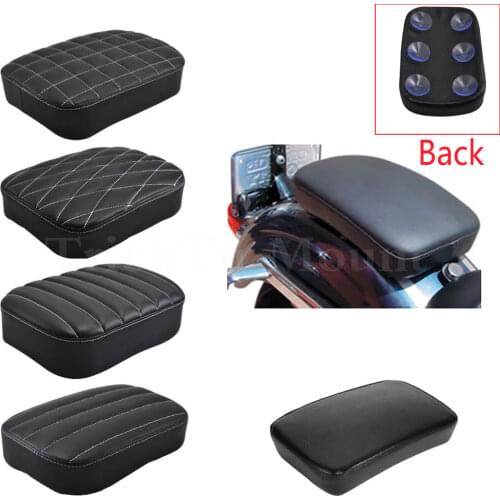 Rear Passenger Cushion 6 Suction Cups Pillion Pad Suction Seat For Harley Dyna Sportster Softail Touring XL 883 1200 Bobber