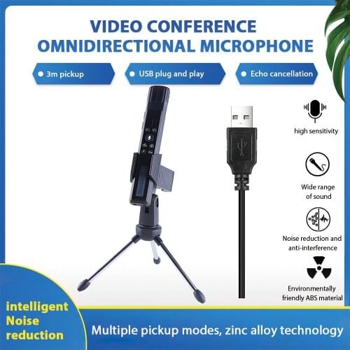 Professional USB Wired Condenser Microphone Mini Desktop Cardioid Stand Microphone for Computer Laptop YouTube Podcast Video
