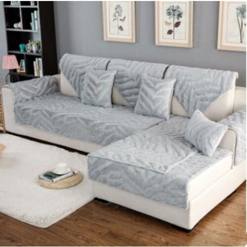 Grey pink plaid quilted corduroy sofa cover cama slipcovers for living room furniture covers sectional couch covers S-210