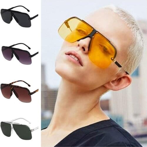 Women & Men Sunglasses Semi-Rimless Sun Glasse Rivet Eyeglasses Goggles Anti-UV Spectacles Retro Adumbral A